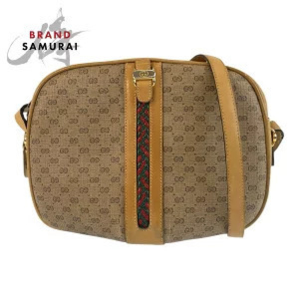 Gucci GG Beige Leather Shoulder Bag Pouch